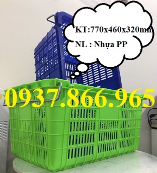 Sọt nhựa rỗng đựng thịt trong cơ sở chế biến, sọt nhựa rỗng HS011, sóng nhựa hở đụng hàng nông sản