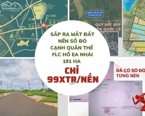 SIÊU PHẨM ĐẤT NỀN SỔ ĐỎ LIỀN KỀ DU LỊCH NGHỈ DƯỠNG SÂN GOLF 190Ha CỦA TẬP ĐOÀN FLC tại ĐAK LAK!!!!!