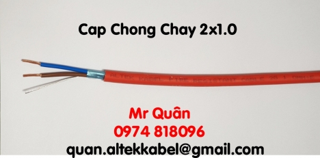 Cáp chống cháy chống nhiễu 2x1.5 - FR21500