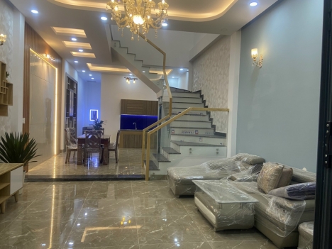 Nhà Lầu Trệt - Sân Xe Hơi - Tặng Full Nội Thất