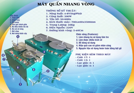 MÁY QUẤN NHANG VÒNG ĐA NĂNG 2 MÂM