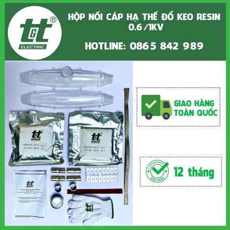 Hộp nối hạ thế đổ keo Resin 0,6/1KV TTE