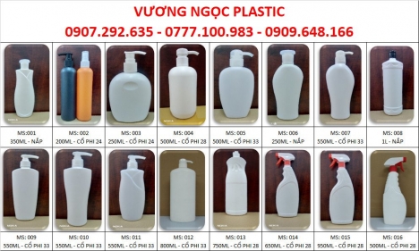 Chai lọ nhựa đựng nước giá rẻ
