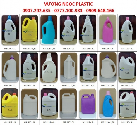 Chai lọ nhựa đựng nước giá rẻ