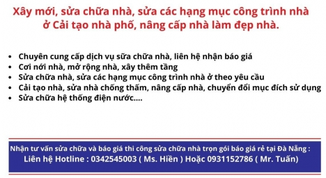 Dịch vụ sửa nhà tại Đà Nẵng