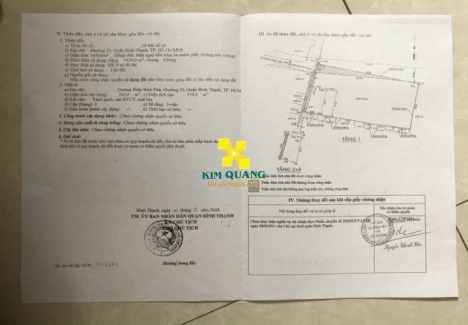 Bán đất diện tích 56m x 26m đường Điện Biên Phủ, Phường 25, Bình Thạnh giá 170 tỷ