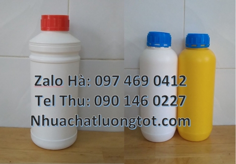 Bán chai nhựa 1l đựng nông dược, chai nhựa 500ml đựng phân bón. Chai nhựa 50 ml đựng axit, Chai nhựa