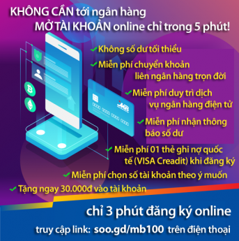 Khuyến Mãi Mở Tài KhoảnNgân Hàng Mbbank/ Nhận Ưu Đãi Khủng/ Chỉ 3 Phút Làm Thẻ online