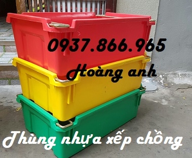 Nhà sản xuất thùng nhựa quai sắt, thùng nhựa cơ khí , thùng nhựa đặc có quai