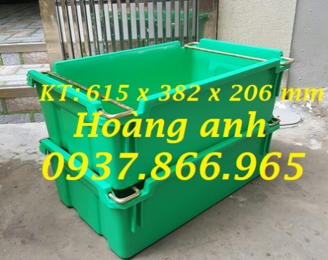 Nhà sản xuất thùng nhựa quai sắt, thùng nhựa cơ khí , thùng nhựa đặc có quai