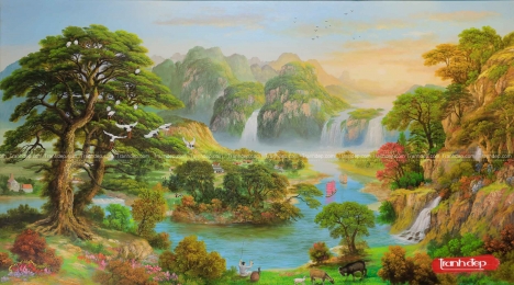 Các Mẫu Tranh Sơn Thủy Hữu Tình, Tranh Sơn Dầu Đẹp Lay Động Mọi Cảm Xúc
