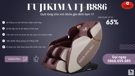 KINH NGHIỆM chọn mua ghế massage FUJIKMA B886 TỐT và RẺ - Gọi ngay: 0868.699.885
