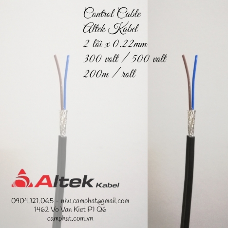 Cáp tín hiệu chống nhiễu 2c / 4c / 6c / 8c x 0.22mm Altek Kabel (Standard of Germany)