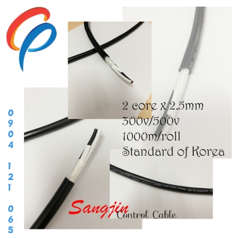 SANGJIN CONTROL CABLE (2 lõi x 2.5mm) không chống nhiễu. Lõi đồng nguyên chất