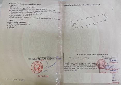 Đất Hòa Thắng SHR Chính Chủ Đường Ô Tô Vào Tới Đất Giá Chỉ 125K/m2