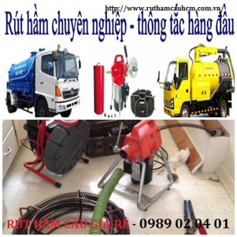Rút hầm cầu thông tắc cầu cống quận 10 giá rẻ