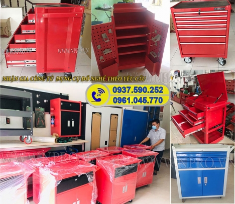 Tủ dụng cụ cơ khí 2 cánh 20 ngăn sơn tĩnh điện - Tủ dụng cụ NPRO