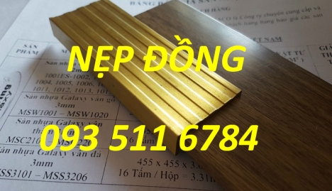 Nẹp nhôm cầu thang - Nẹp T Inox vàng