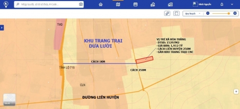 Đất Hòa Thắng MT Ngay Khu Trang Trại Dưa Lưới Giá Chỉ 125K/m2