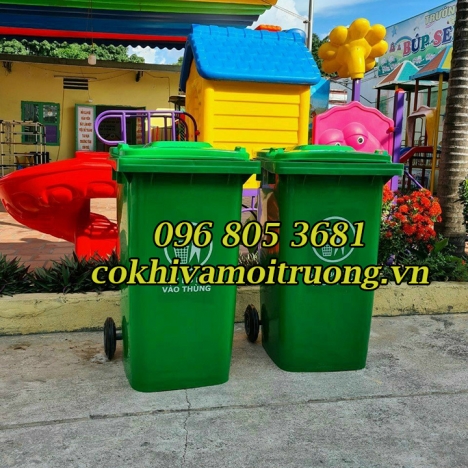 THÙNG RÁC CÔNG CỘNG 240 LÍT- MÀU XANH LÁ