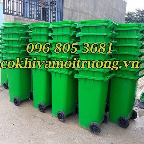 THÙNG RÁC CÔNG CỘNG 240 LÍT- MÀU XANH LÁ