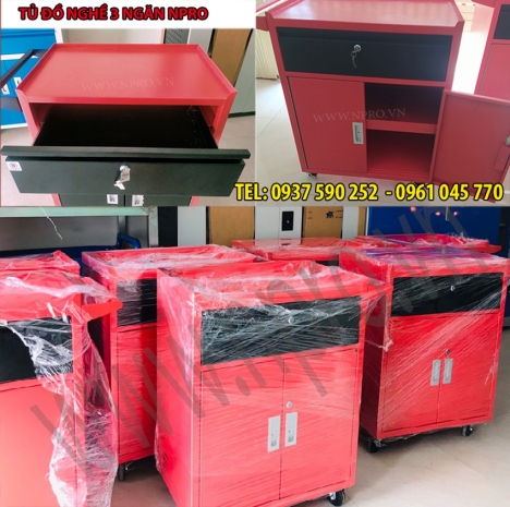 Tủ đồ nghề cơ khí 3 ngăn chính hãng giá rẻ tại HCM, Hà Nội