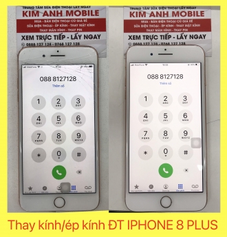 THAY KÍNH/ÉP KÍNH ĐIỆN THOẠI IPHONE 8 PLUS LẤY LIỀN - UY TÍN