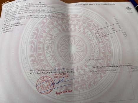 Cần bán 10m ngang mặt tiền đường bê tông Lạc Xuân - Đơn Dương - Lâm Đồng