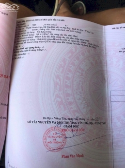 CHÍNH CHỦ CẦN TIỀN BÁN GẤP LÔ ĐẤT GIÁ RẺ NGAY TX PHÚ MỸ - BÀ RỊA VŨNG TÀU