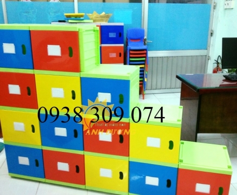 Kệ nhựa đựng cặp cho bé mầm non - hàng nhập khẩu
