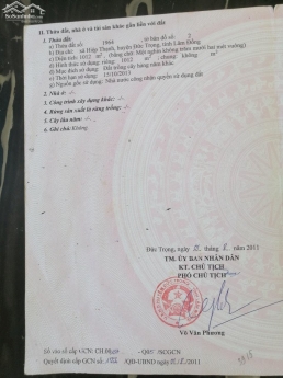 Cần bán lô đất xào tại Hiệp Thạnh – Đức Trọng – Lâm Đồng