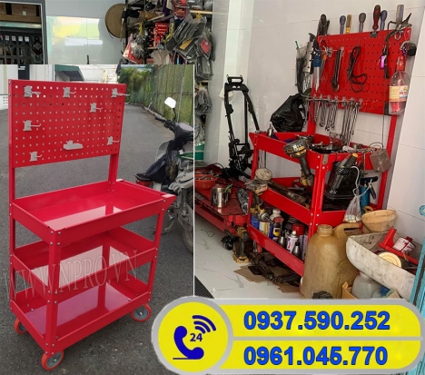 Các loại xe đẩy đựng dụng cụ 3 ngăn NPRO