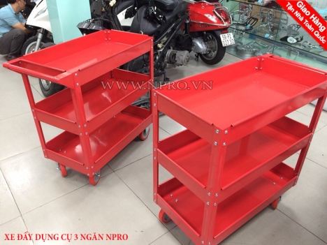 Các loại xe đẩy đựng dụng cụ 3 ngăn NPRO