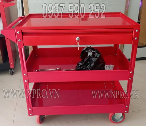 Các loại xe đẩy đựng dụng cụ 3 ngăn NPRO