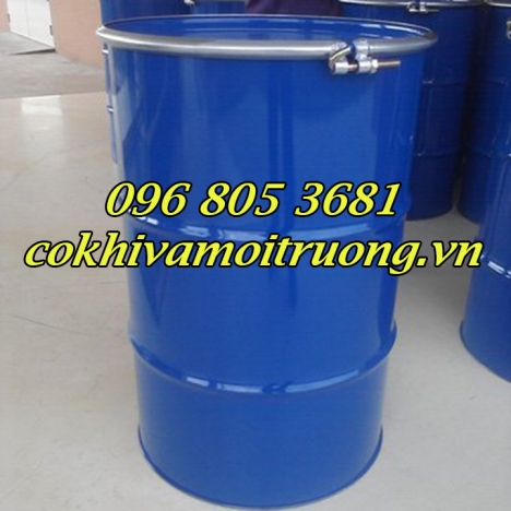 Thùng Phuy Sắt Nắp Kiềng 220 Lít