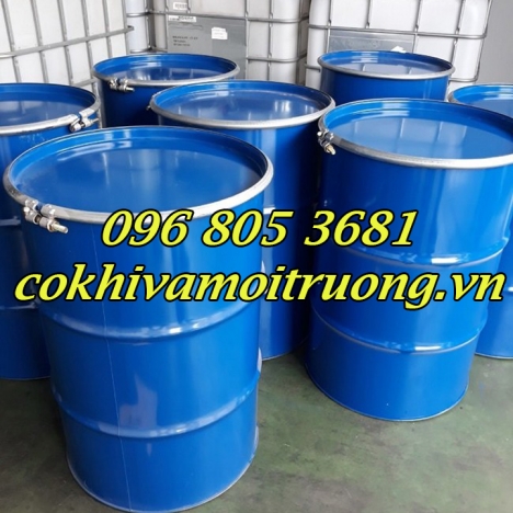 Thùng Phuy Sắt Nắp Kiềng 220 Lít