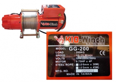 Tời Điện Kio Đài Loan từ 200Kg đến 1 tấn