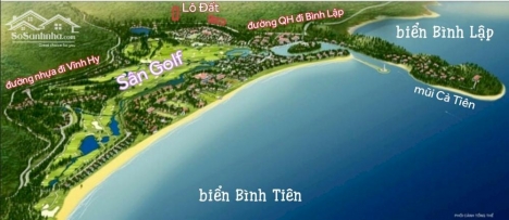View sân Golf vs biển Bình Tiên cực đẹp (Tựa Sơn Chiếu Thuỷ)