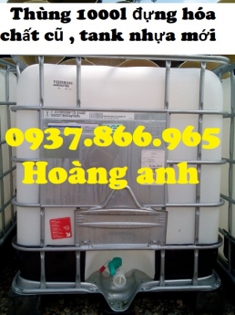 Bồn 1000l đựng thực phẩm, bồn nhựa có khung thép bao quanh, bồn nhựa đựng nước công trình