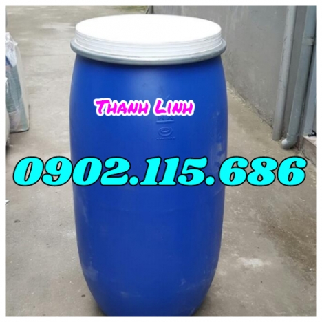 Phuy nhựa nắp hở, phuy nhựa 150 lít, thùng phuy nhựa mới, thùng phuy nhựa 150 lít cũ, thùng phuy nhự