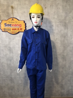 Quần áo bảo hộ lao động -màu xanh bích < Hình thật 100% >