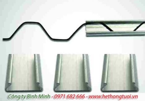 Thanh nẹp chữ u, thanh nẹp cài màng nhà kính, zigzag nẹp nhà kính, thanh nẹp zíc zắc, thanh nẹp c