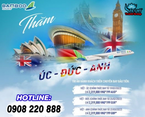 Bamboo mở bán vé bay thẳng Việt Nam – Đức