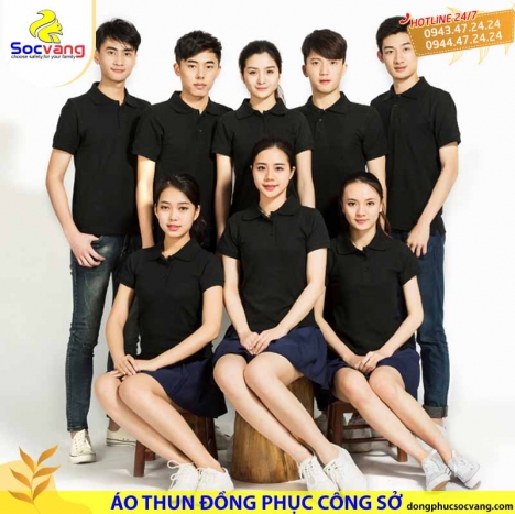 Áo thun văn phòng cao cấp thiết kế in, thêu theo yêu cầu < hàng đặt may >