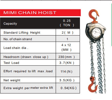 PALANG XÍCH KÉO TAY, LẮC TAY MINI