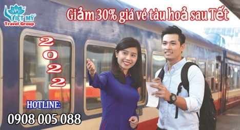 Giảm 30% giá vé tàu hoả sau Tết 2022
