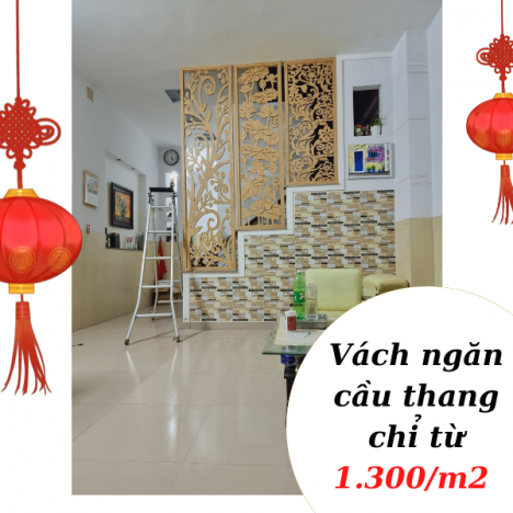 Nhận cắt vách ngăn cnc đẹp cho gia đình ngăn khách bếp