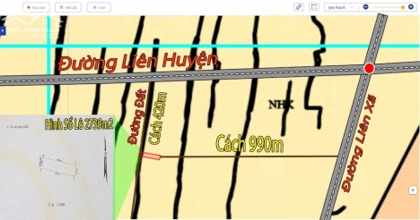 2739m2 đất CHNK , cách liên huyện 350m, SHR