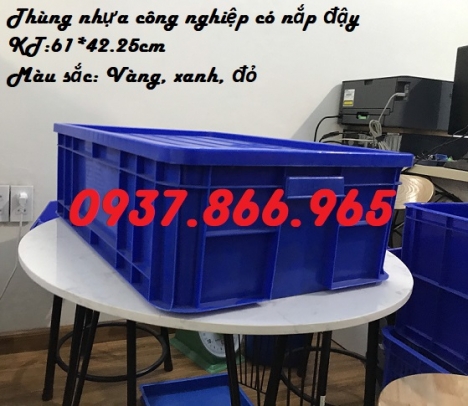 Thùng nhựa nguyên sinh, thùng nhựa HS 017, hộp nhựa khay nhựa cơ khí, hộp nhựa có nắp dùng trong sản