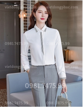 Mẫu sơ mi đồng phục công sở đẹp thời trang , phù hợp với phong cách Doanh nghiệp